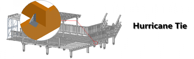 Dây buộc cơn bão cho Rafters Công dụng nặng Galvanized Giàn treo treo dây chuyền cơn bão cho gỗ treo cấu trúc gỗ 0