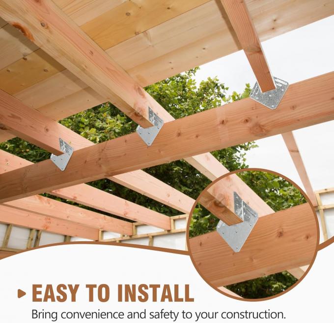 Dây buộc cơn bão cho Rafters Công dụng nặng Galvanized Giàn treo treo dây chuyền cơn bão cho gỗ treo cấu trúc gỗ 4