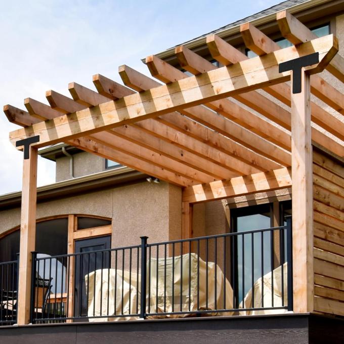 Đen bột phủ đệm góc phải cho sửa chữa góc cho đồ nội thất nhà Pavilion Truss khung làm bằng thép 4