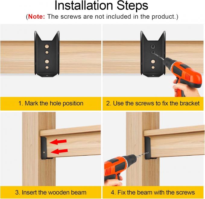 Cây chốt đệm cho 2x4 gỗ Carbon Steel sửa chữa bộ với cầu thang cầu thang nối cho khu vườn 3